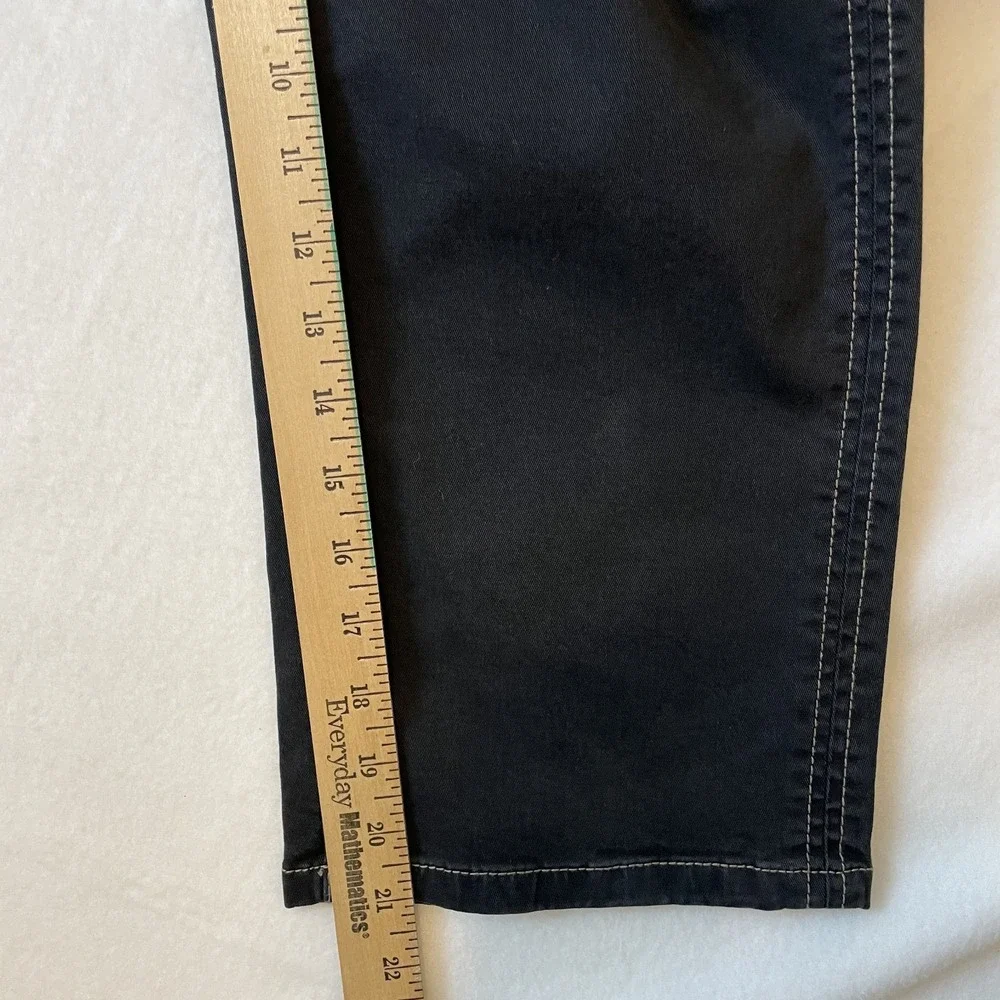 Christopher Blue‎ Womens Cropped Stretch Pocket Black Capri Jeans, 6